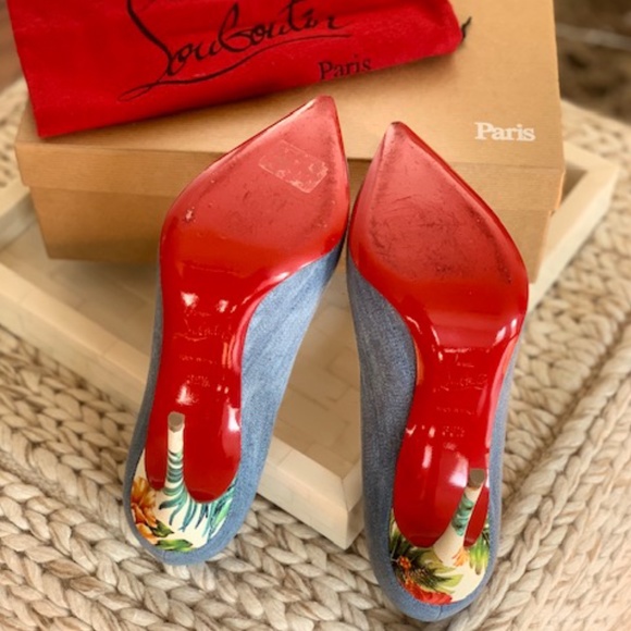Christian Louboutin Pigalle Follies 100 Denim - Picture 6 of 12